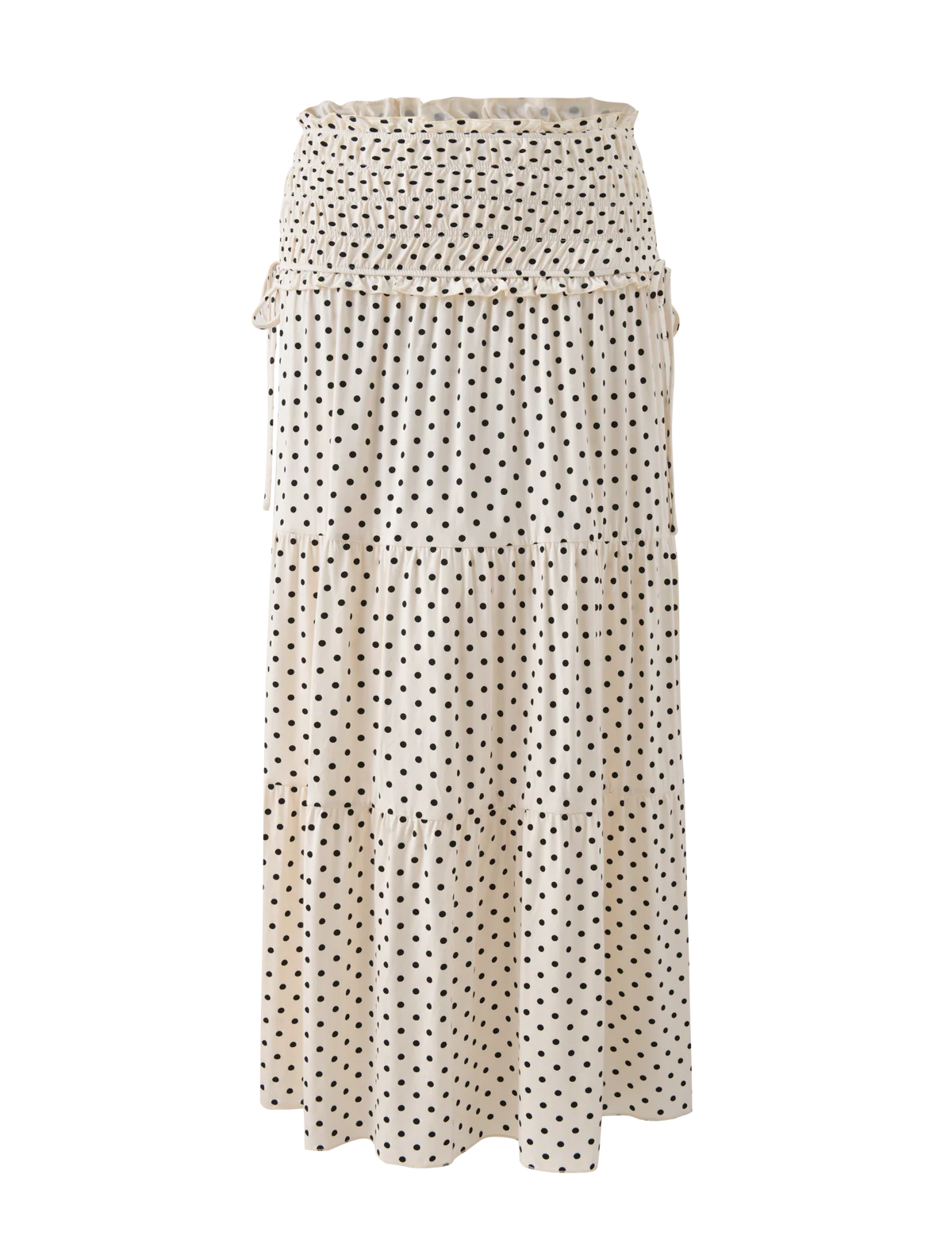 Laura – Robe à pois, top et jupe fluide