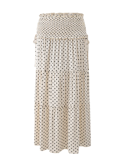 Laura – Robe à pois, top et jupe fluide