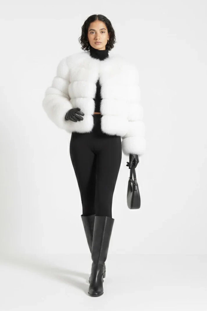 Manteau en fourrure effet luxe