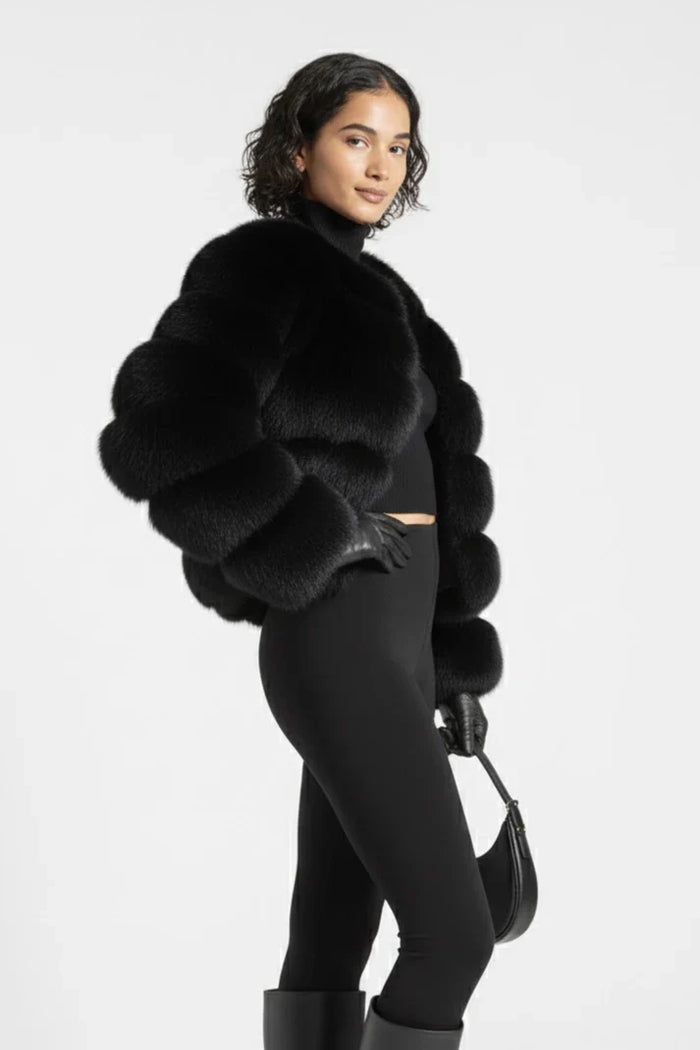 Manteau en fourrure effet luxe