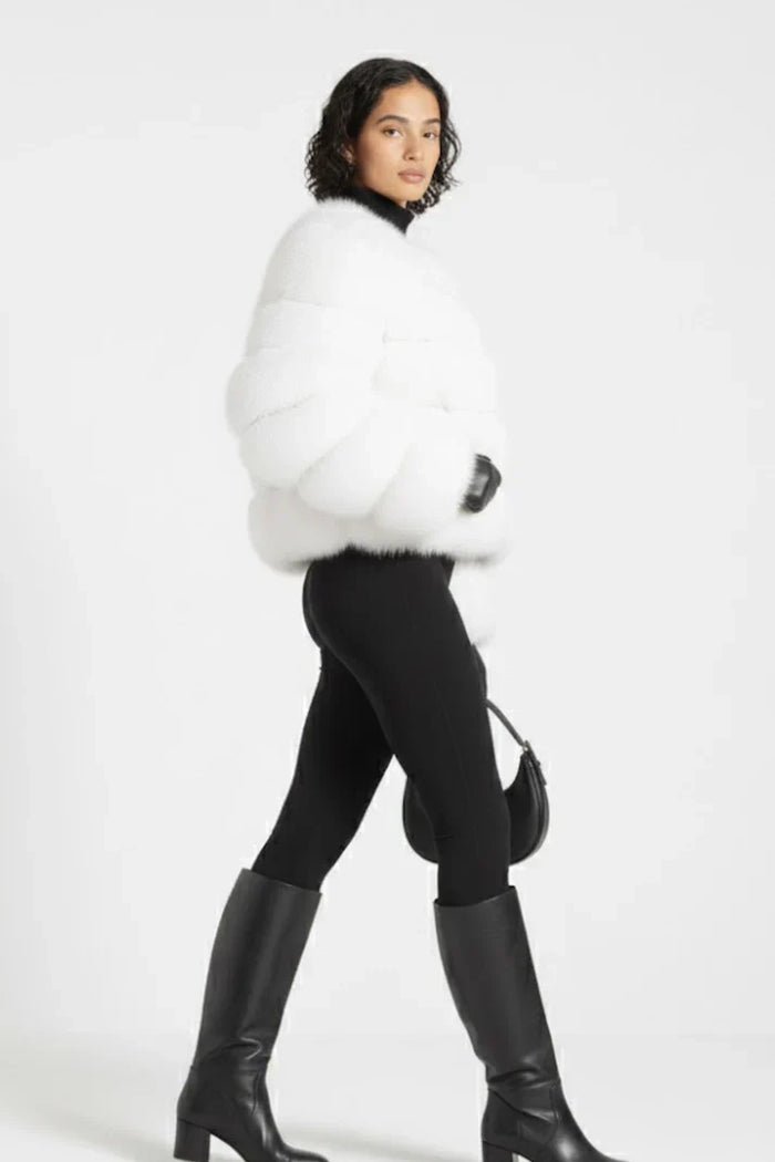 Manteau en fourrure effet luxe