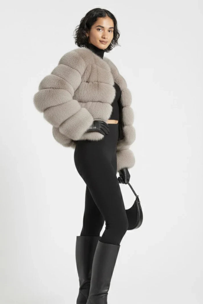 Manteau en fourrure effet luxe