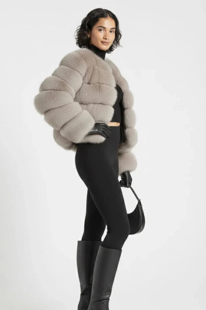 Manteau en fourrure effet luxe